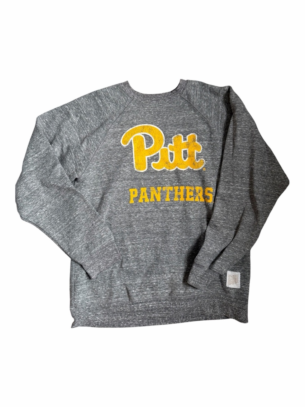Women’s Medium Pitt Panthers Gray Crewneck Sweatshirt - Gold Logo